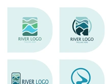 River Logo vector icon illustration design template