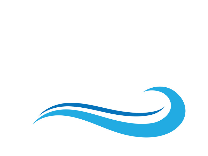 Sea wave logo ocean storm tide waves wavy river vector image