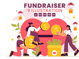 9 Charity Fundraiser Illustration preview picture