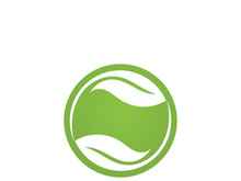 Green leaf ecology nature element vector icon