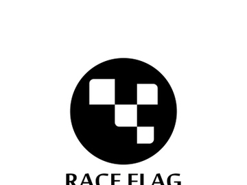 Creative and modern racing flag logo design. preview picture