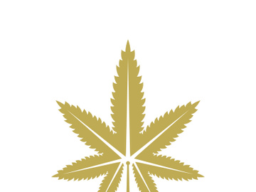 Mariuhana leaf symbol, marijuana or hemp icon, cannabis medical sign, weed drug vector illustration preview picture