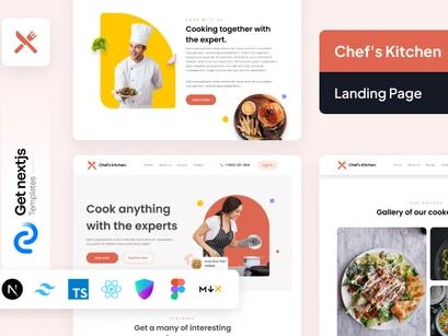 Chef's Kitchen Free NextJs Landing Page Template