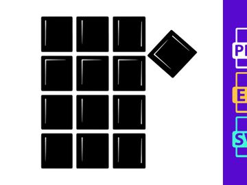 Minimalist black QR code grid design on white background preview picture