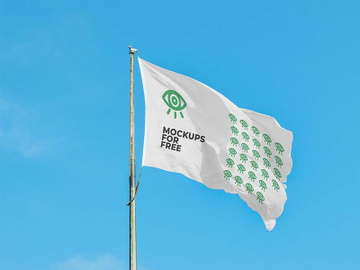 Waving Flag Mockup preview picture