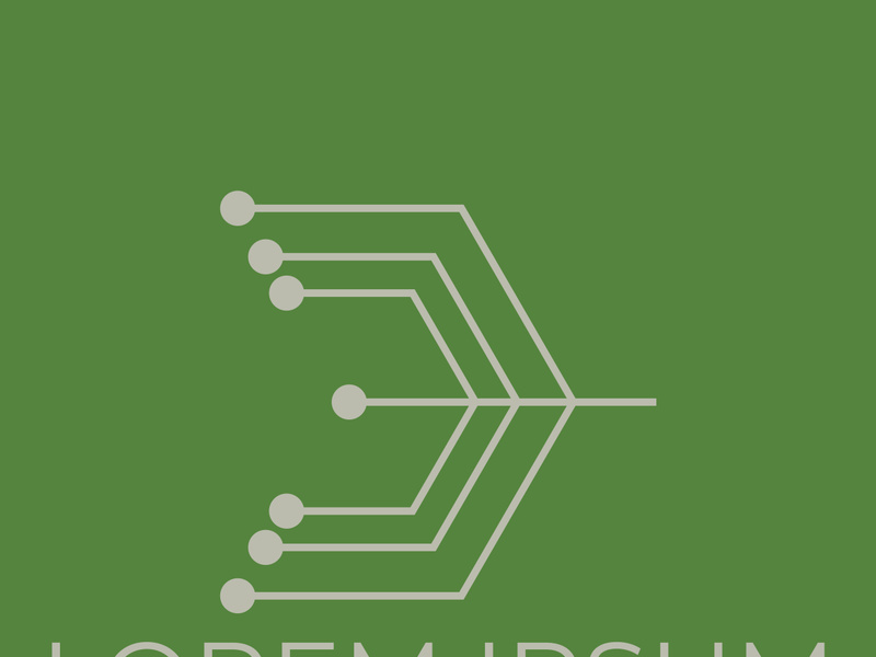 Futuristic Electronic Circuit Logo