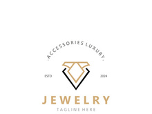 Jewelry Logo Template Design, diamond shop, accessories fashion Design, simple icon