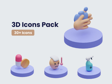3D Pandemic Icon Pack - Free Download preview picture