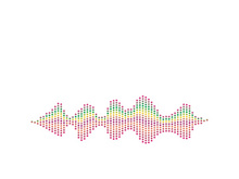 Sound waves vector illustration design template