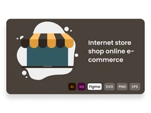 Internet store shop online e-commerce. Shopping online. Store online.