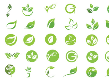 Ecology tree leaf green logo preview picture