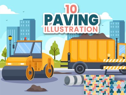 10 Paving Vector Illustration