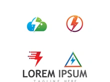 thunder lightning logo creative design