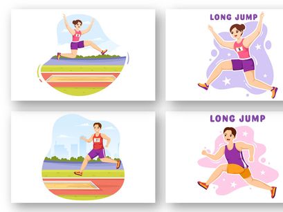 11 Long Jump Sport Illustration