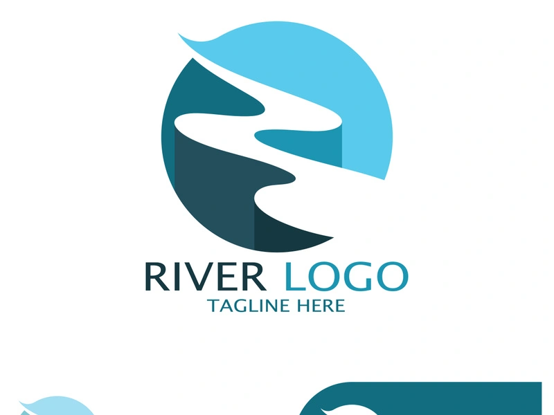 River Logo vector icon illustration design template