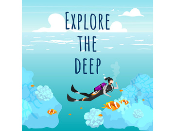 Explore the deep social media post mockup preview picture