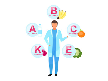 Balanced nutrition ingredients flat vector illustration preview picture