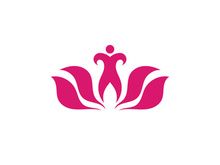 Lotus flower health meditation logo symbol