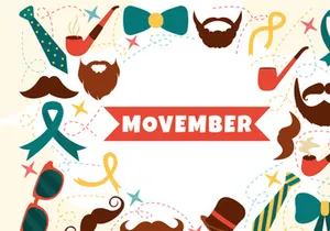 7 Movember Time Vector Illustration