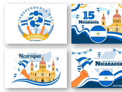 12 Nicaragua Independence Day Illustration