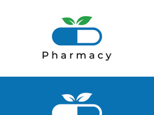 Pharmacy health abstract logo.