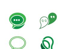 Speech bubble icon logo template vector illustration