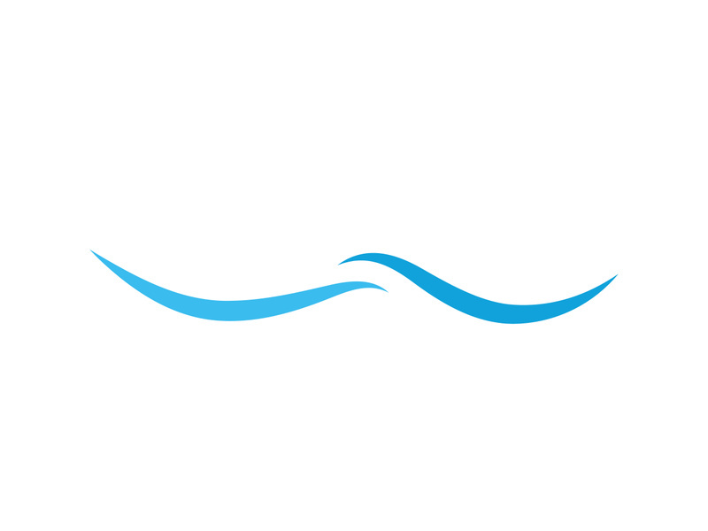 Water wave vector icon illustration