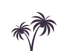 Palm tree summer logo template vector illustration