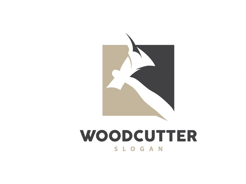 Ax Logo, Wood Cutting Tool Black Silhouette, Lumberjack Vector