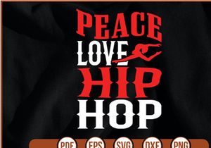 peace love hip hop t shirt Design