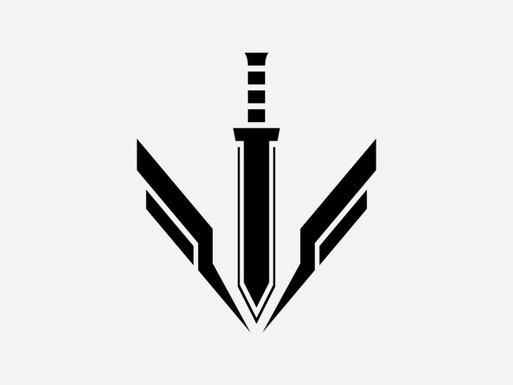 Crossed swords vector icon illustration
