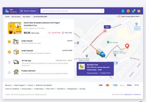 Ecommerce Online Shopping Order Tracking Screens Website Template Pack
