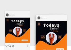 Restaurants Social Media Post Design