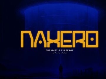 Naxero | Futuristic Typeface preview picture
