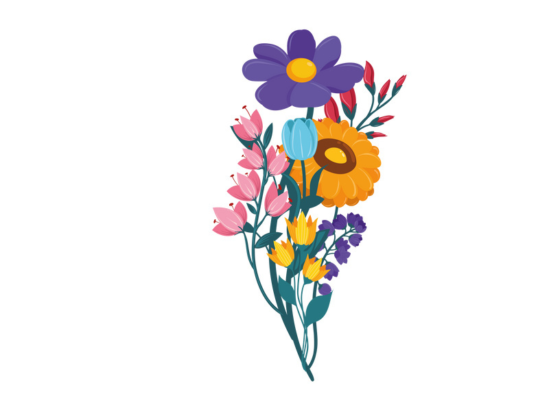 Vector Flower Watercolor Illustration