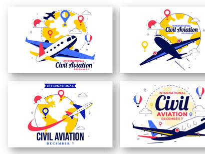 10 International Civil Aviation Day Illustration