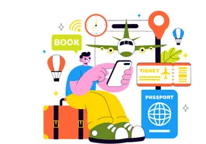 10 Online Ticket Travel Illustration