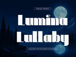 Lumina Lullaby | Pixelated Font preview picture