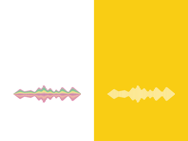 Sound waves vector illustration design template