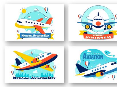 10 National Aviation Day Illustration