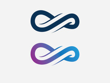 Infinity icon, vector template design
