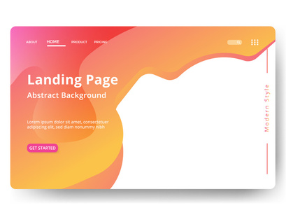 Asbtract background Landing page template design vol 3