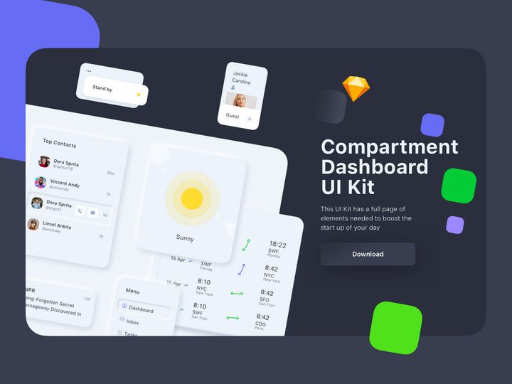 Compartment Dashboard UI Kit preview picture