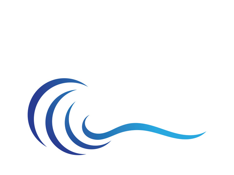 Water wave icon vector illustration design logo