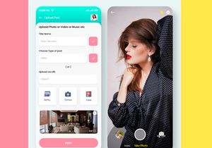 Sharing Stock Images, Videos and Music mobile app UI Kit