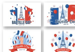 16 Happy Bastille Day Illustration