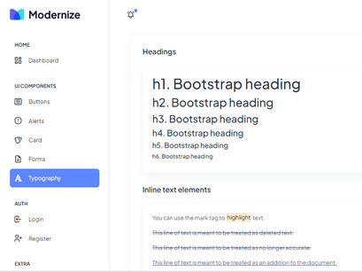 Modernize Free Bootstrap Admin Dashboard Template