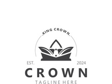 Crown logo simple design template. Vintage Crown Logo Royal King Queen concept symbol icon