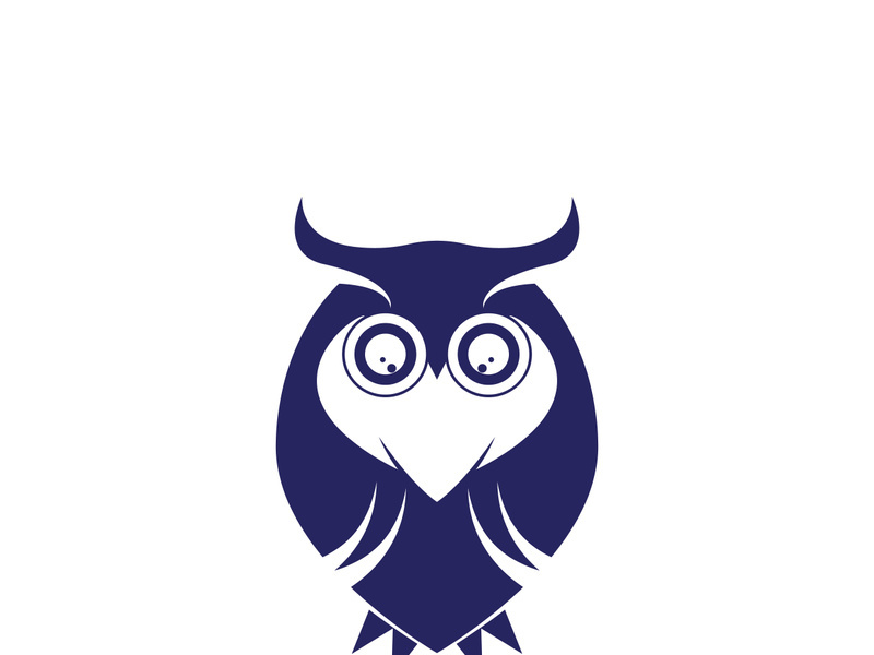 Owl logo icon design animal and simple business abstract vector