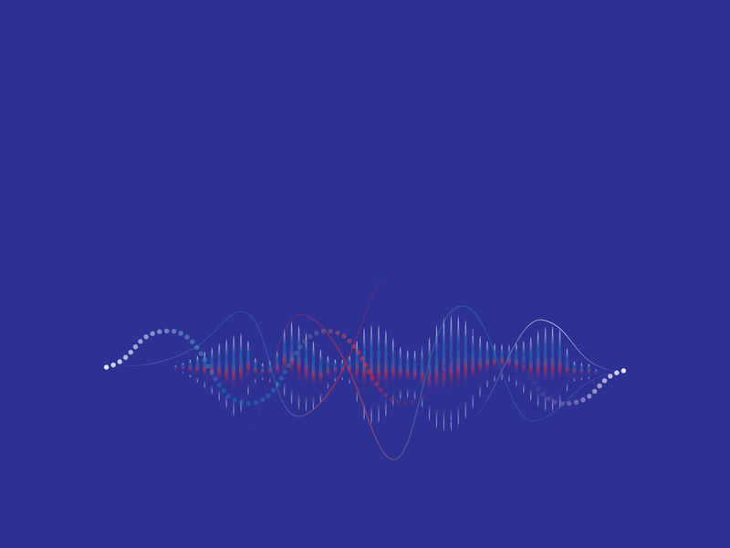 Sound waves logo background modern music vector image